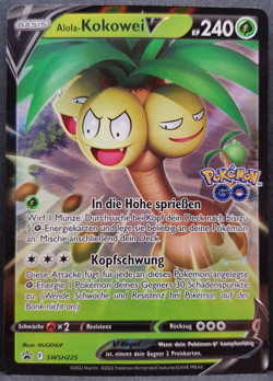 Alola-Kokowei V SWSH225 Pokemon GO Black Star Promo Pokemon Karte Deutsch NM - Image 1