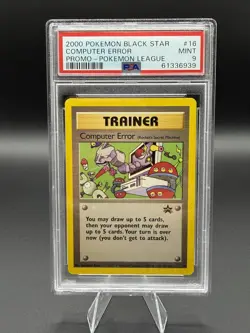 2000 POKEMON PROMO BLACK STAR POKEMON LEAGUE #16 COMPUTER ERROR PSA 9 - Image 1