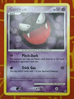 POKEMON TCG GASTLY 62/100 NON HOLO COMMON LIGHT PLAY STORMFRONT - Image 1