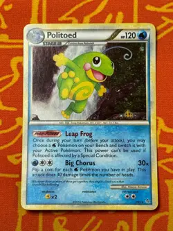 POKEMON TCG POLITOED 7/95 HOLO RARE EXCELLENT HGSS UNLEASHED - Image 1