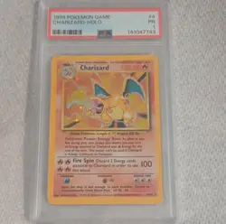 Pokemon Charizard Base Set Holo Rare PSA 1 4/102 1999 English TCG - Image 1