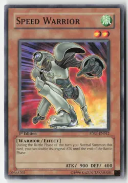 Yugioh - Speed Warrior 5DS1-EN012 1st Edition - 5D's 2008 Starter Deck - Image 1