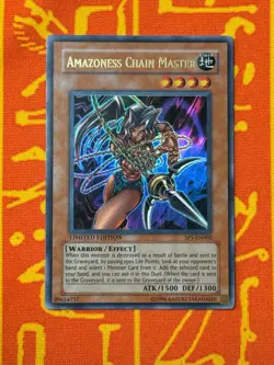 YUGIOH AMAZONESS CHAIN MASTER ULTRA RARE MODERATE PLAY SP1-EN002 - Image 1