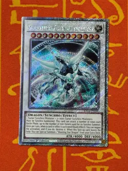 YUGIOH SHOOTING QUASAR DRAGON PLATINUM SECRET RARE NM RA04-EN158 - Image 1