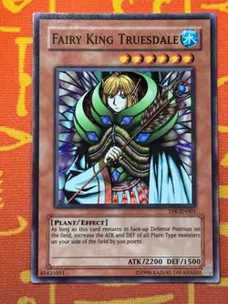 YUGIOH FAIRY KING TRUESDALE SUPER RARE EXCELLENT TFK-EN001 - Image 1