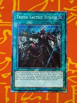 YUGIOH TRIPLE TACTICS THRUST PLATINUM SECRET RARE 1ST NM RA03-EN072 - Image 1