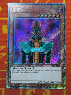 YUGIOH JINZO PLATINUM SECRET RARE 1ST NEAR MINT RA03-EN099 - Image 1