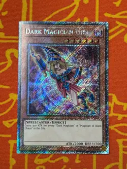 YUGIOH DARK MAGICIAN GIRL PLATINUM SECRET RARE 1ST NM RA03-EN123 CT2 - Image 1