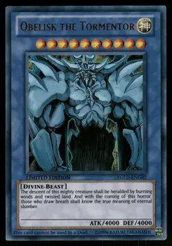 Obelisk the Tormentor Ultra Rare YGLD-ENG02 NM - Image 1