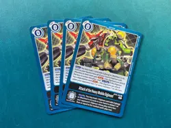 Attack of the Heavy Mobile BT9-0102 Playset X Record Digimon Card Game x4 - Image 1