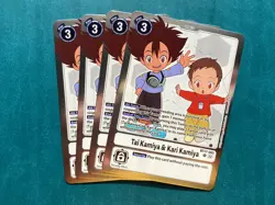 Tai Kamiya & Kari Kamiya BT17-093 Playset Secret Crisis Digimon Card x4 - Image 1