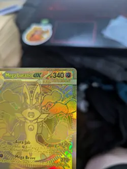 Pokemon TCG Mega Lucario EX Mega Evolution 188/132 Gold Rare Card - Image 2