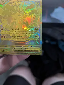 Pokemon TCG Mega Lucario EX Mega Evolution 188/132 Gold Rare Card - Image 3