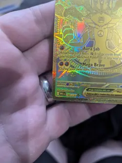 Pokemon TCG Mega Lucario EX Mega Evolution 188/132 Gold Rare Card - Image 4