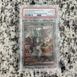 Pokemon TCG Reshiram EX White Flare Gem Mint Card 166/086 Sir PSA 10 - Image 1