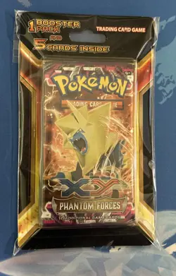 Pokemon TCG XY Phantom Force Blister Booster Pack + 5 Bonus Cards Factory Sealed - Image 1
