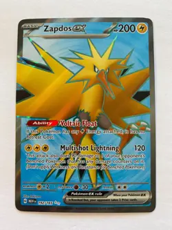 Pokemon TCG Zapdos ex 192/165 Sv: Scarlet & Violet 151 Holo - Image 1