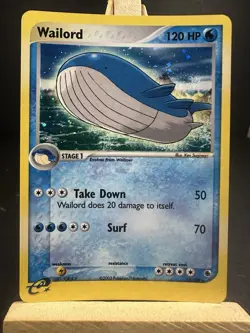 Wailord 14/109 EX Ruby & Sapphire Holo Rare Pokemon LP - Image 1