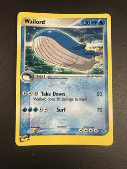 Wailord 14/109 EX Ruby & Sapphire Holo Rare Pokemon LP - Image 2