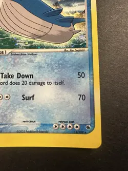 Wailord 14/109 EX Ruby & Sapphire Holo Rare Pokemon LP - Image 5