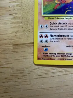 Pokemon TCG Flareon Jungle 3/64 Holo Unlimited LP Condition - Image 5