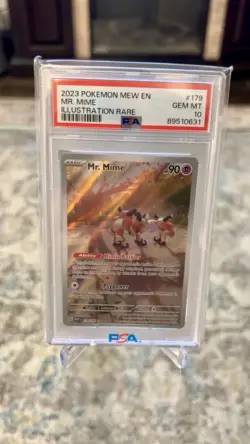 PSA 10 Pokemon 2023 Scarlet Violet 151 #179/165 Mr. Mime Illustration Rare - Image 1