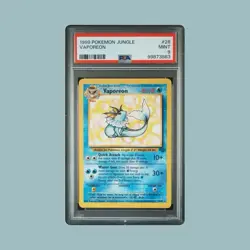 1999 Pokemon Vaporeon 28/64 #28 Jungle Non-Holo Rare PSA 9 Mint - Image 1