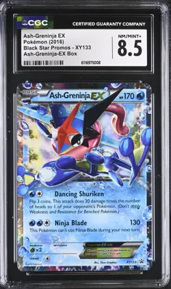 2016 POKEMON ASH-GRENINJA EX XY133 EX BOX BLACK STAR PROMO CGC 8.5 - Image 1