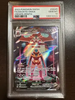 Deoxys VMAX GG45/GG70 Pokemon Crown Zenith PSA 10 GEM MINT - Image 1