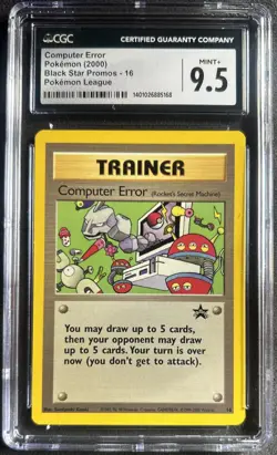 CGC 9.5 Computer Error 16 Pokemon Black Star Promo - Image 1