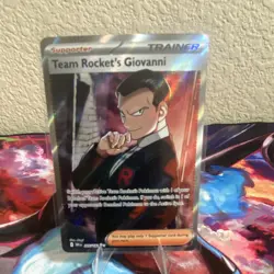 Pokemon Team Rocket's Giovanni 225/S-P Trainer Supporter Ultra Rare Holo EN - Image 1