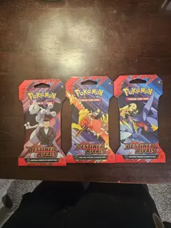 Pokemon Destined Rivals Sleeved Booster Pack Sealed Lot Of 3 - Image 1