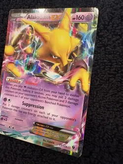 Pokemon Alakazam EX Ultra Rare Fates Collide Full Art Holo HP160 25/124 - Image 2