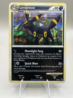 Pokemon Umbreon 10/90 Cracked Ice Holo HGSS Undaunted Rare LP – Vintage Holo - Image 1