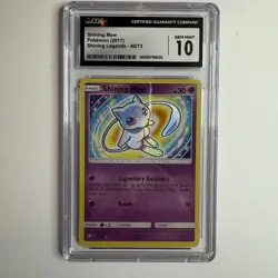 2017 Pokemon Mew 40/73 Shiny Holo Rare Sun & Moon Shining Legends Graded CGC 10 - Image 1