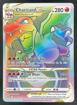 2022 Pokemon Sword & Shield Brilliant Stars #174/172 Charizard VSTAR - Image 1