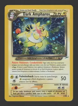 Dark Ampharos Holo Neo Destiny 1/105 ITA - Carta Pokemon Rara Olografica - Image 1