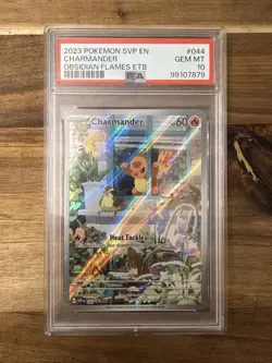2023 Pokemon EN-SV Black Star Promo Charmander Obsidian Flames Etb PSA 10 #044 - Image 1