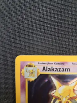 1999 Pokemon English Unlimited Base Set Alakazam Holo 1/102 EX #2 - Image 2