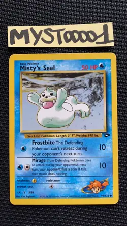 Carte Pokemon Misty’s Seel 91/132 GYM Challenge Wizard Anglais Occasion - Image 1