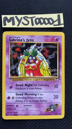 Carte Pokemon Sabrina’s Jynx 59/132 GYM Heroes Wizard Anglais Occasion - Image 1