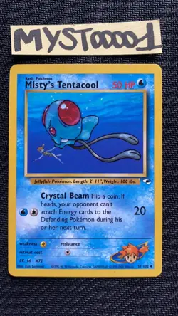 Carte Pokemon Misty’s Tentacool 57/132 GYM Heroes Wizard Anglais Occasion - Image 1