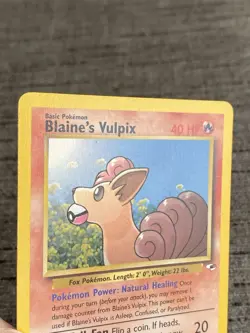 Carte Pokemon Blaine’s Vulpix 65/132 Gym Heroes Wizard Anglais Occasion - Image 5