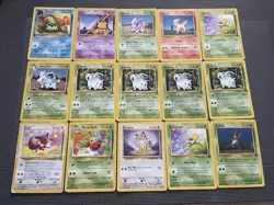Lot de 15 Cartes Pokemon Ed1 Ed2 Wizard Set de Base Jungle Fossile - Image 1