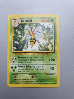 Beedrill 17/102 Pokemon TCG Base Set (1999) Rare NM - Image 1