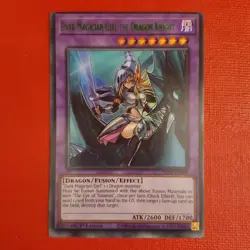 Yugioh Dark Magician Girl The Dragon Knight DLCS-EN006 1st Edition Miscut - Image 1