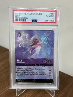2023 Disney Lorcana EN 1 Elsa Spirit of Winter 207/204 Enchanted PSA 10 Gem Mint - Image 1