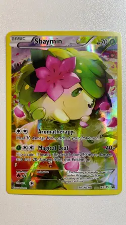 Shaymin XY115 Black Star Promo Full Art Pokemon Card LP+ - Image 1