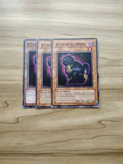 Yu-Gi-Oh! - A Cat Of I'll Omen 3X - Complete Playset Of Common Cards - Image 1