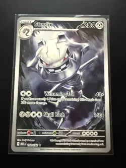 Pokemon Mega Evolution Steelix Full Art Card Illustration Rare 150/132 - Image 1